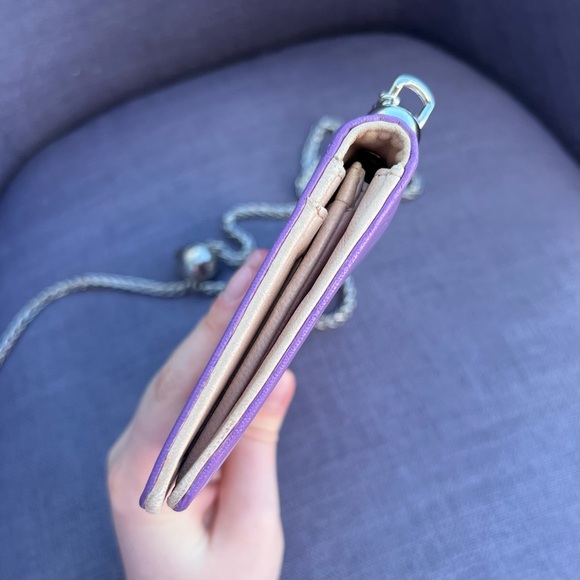 CHANEL Iridescent Purple Camellia CC
Logo Leather Long Bifold Wallet Purse - Picture 7 of 9